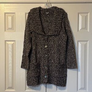 J. Jill Brown Marled Long Cardigan Sweater